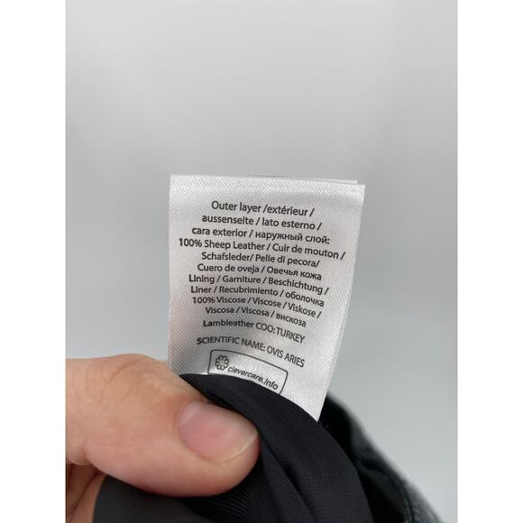 REMAIN by Birger Christensen Manua Leather Bermuda Shorts Size 6 Croc Embossed - Picture 7 of 7